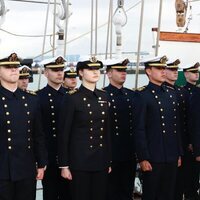 La Princesa Leonor con sus compañeros en el Juan Sebastián Elcano