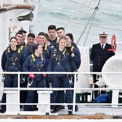 La Princesa Leonor nada más partir en el Juan Sebastián Elcano