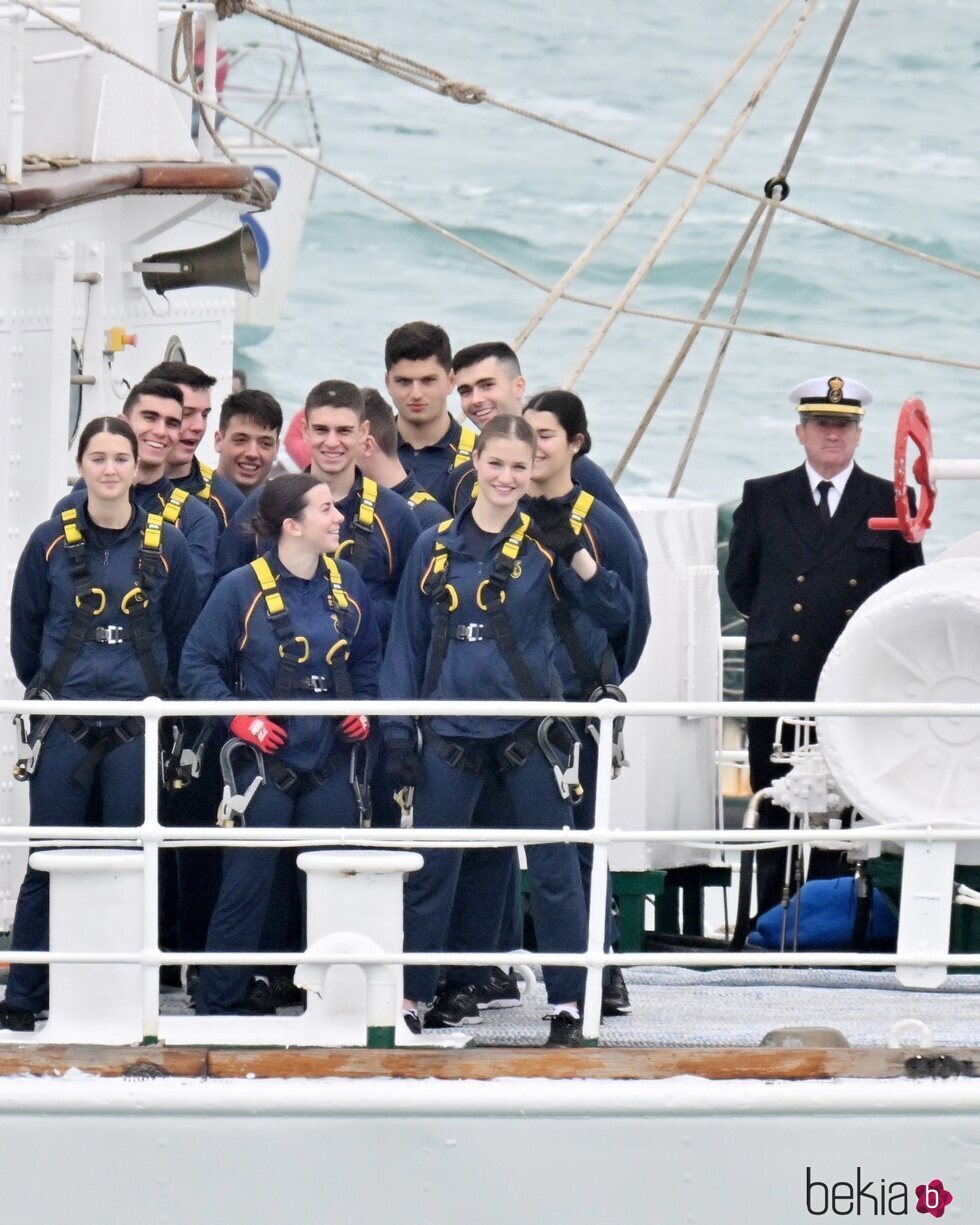 La Princesa Leonor nada más partir en el Juan Sebastián Elcano