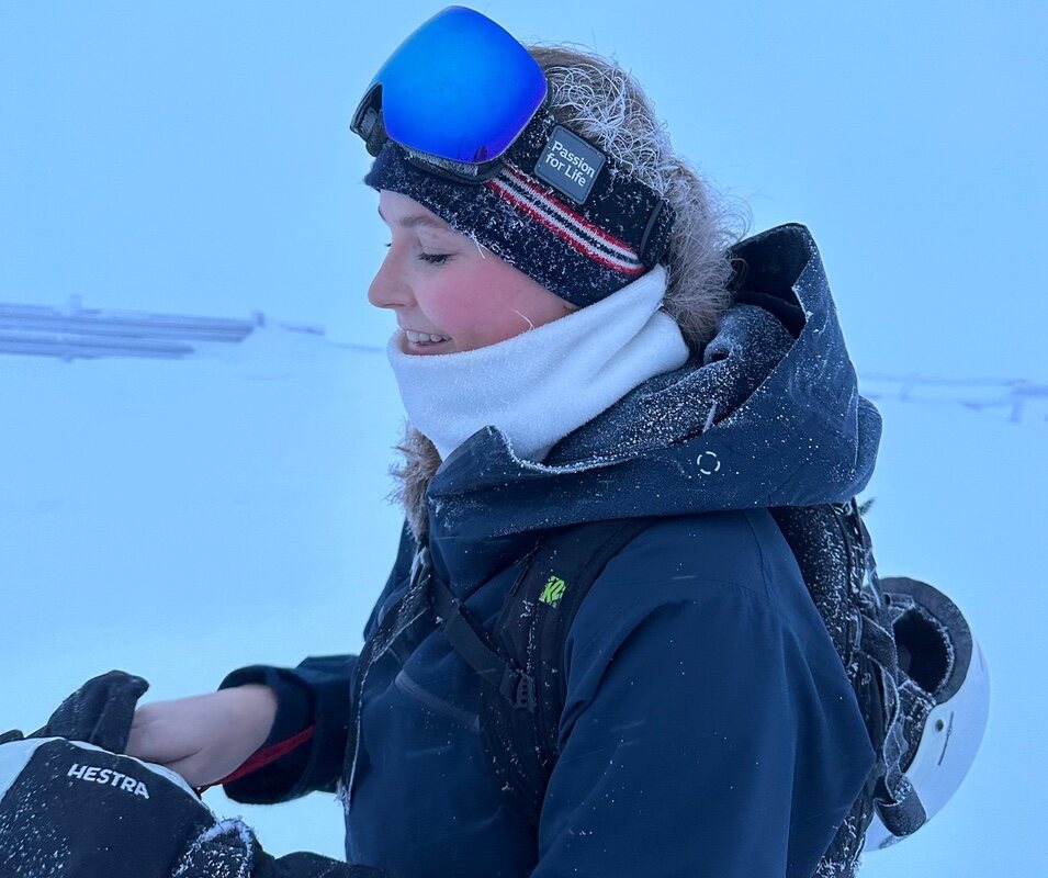 Ingrid Alexandra de Noruega durante un día de esquí