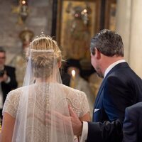 Nicolás de Grecia, muy cariñoso con Chrysi Vardinoyannis en su boda