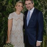 Foto oficial de la boda de Nicolás de Grecia y Chrysi Vardinoyannis