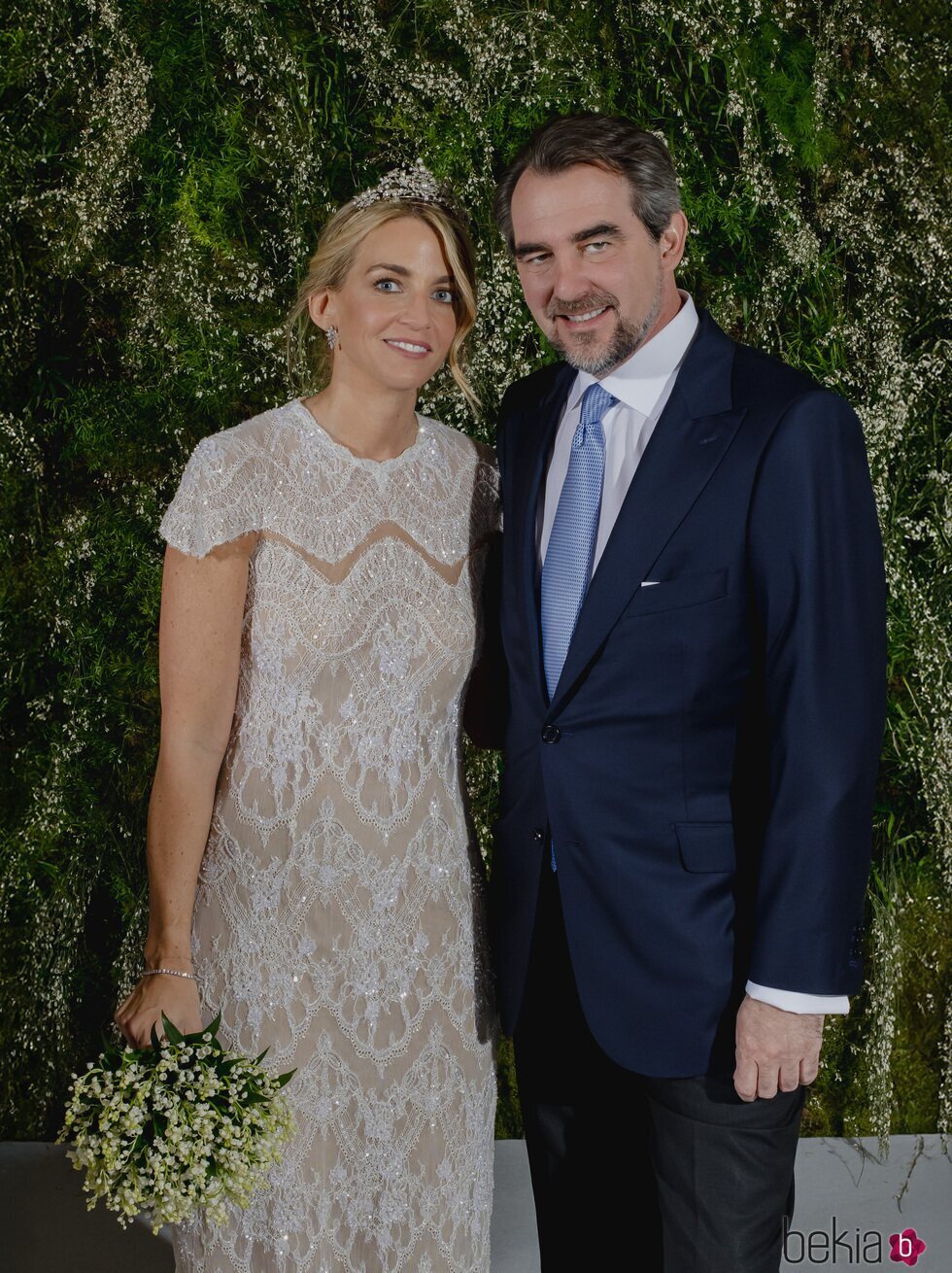 Foto oficial de la boda de Nicolás de Grecia y Chrysi Vardinoyannis