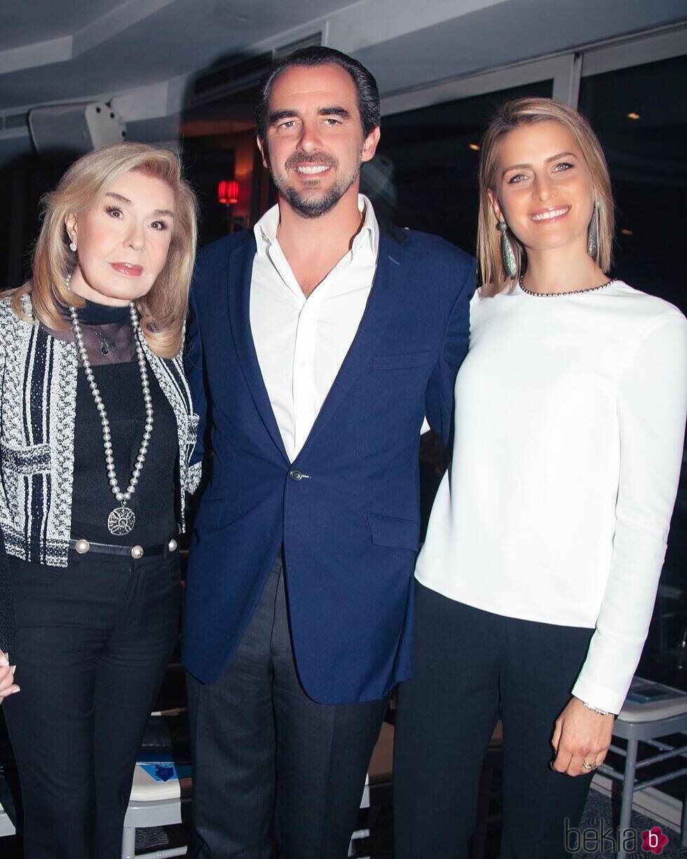 Marianna Vardinoyannis, Nicolás de Grecia y Tatiana Blatnik