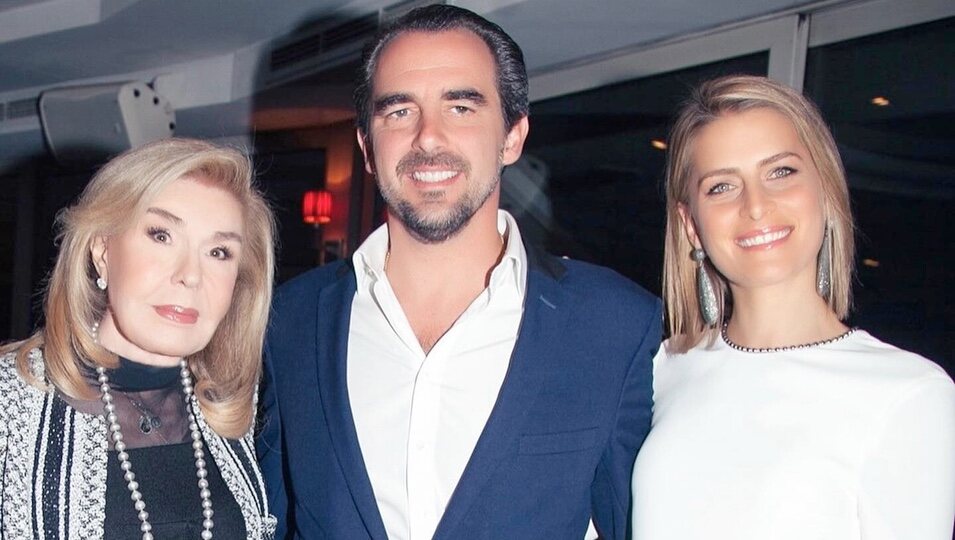 Marianna Vardinoyannis, Nicolás de Grecia y Tatiana Blatnik