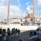 Recibimiento al Juan Sebastián de Elcano con la Princesa Leonor a bordo en Salvador de Bahía