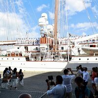 Recibimiento al Juan Sebastián de Elcano con la Princesa Leonor a bordo en Salvador de Bahía