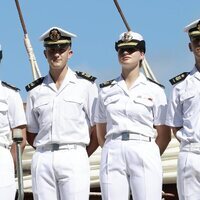 La Princesa Leonor a su llegada a Salvador de Bahía a bordo del Juan Sebastián de Elcano