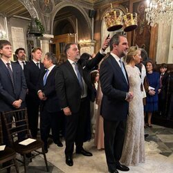 Nicolás de Grecia y Chrysi Vardinoyannis en el rito de las coronas en su boda