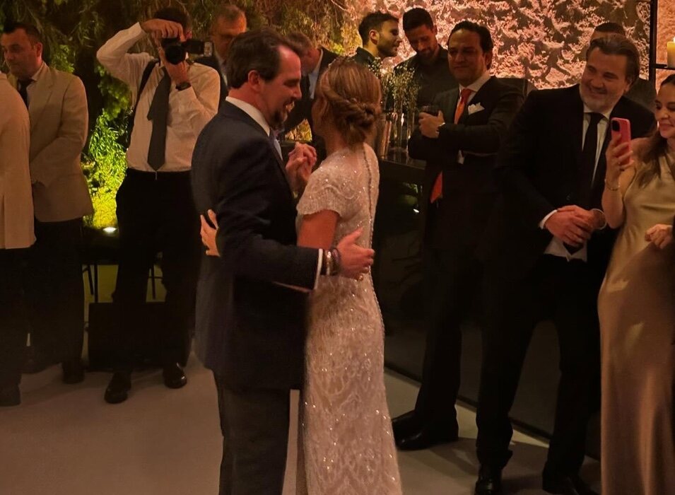 Nicolás de Grecia y Chrysi Vardinoyannis en su primer baile de casados en su boda