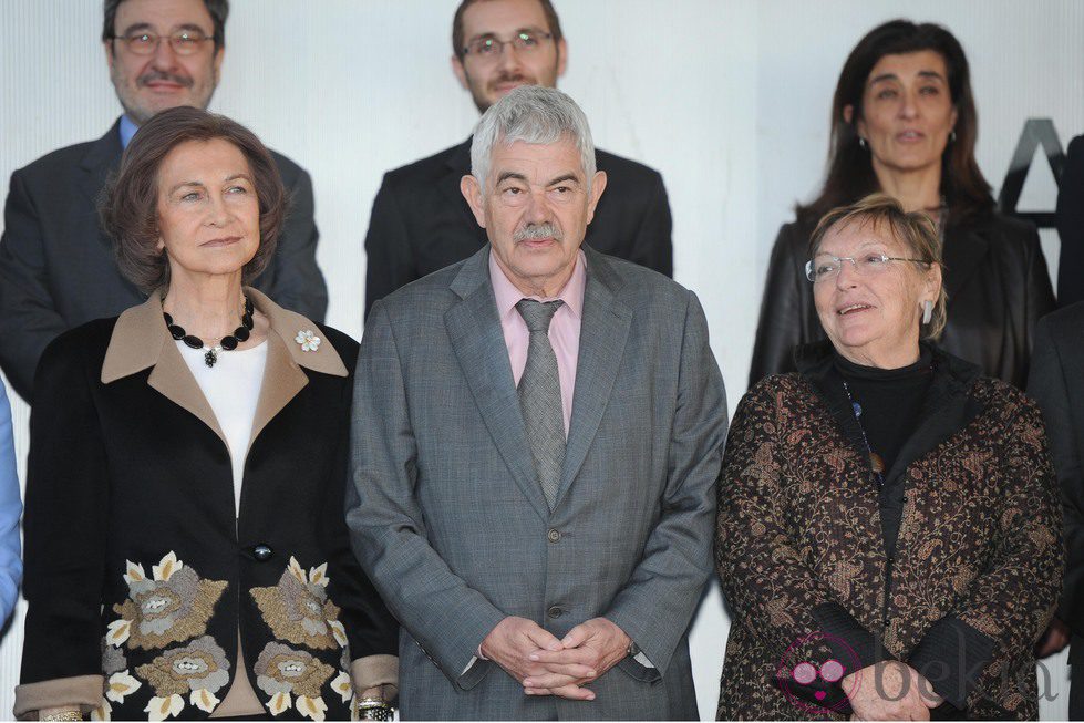 La Reina Sofía, Pasqual Maragall y Diana Garrigosa en Barcelona