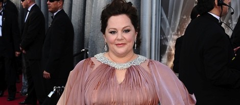 Melissa McCarthy en la alfombra roja de los Oscar 2012