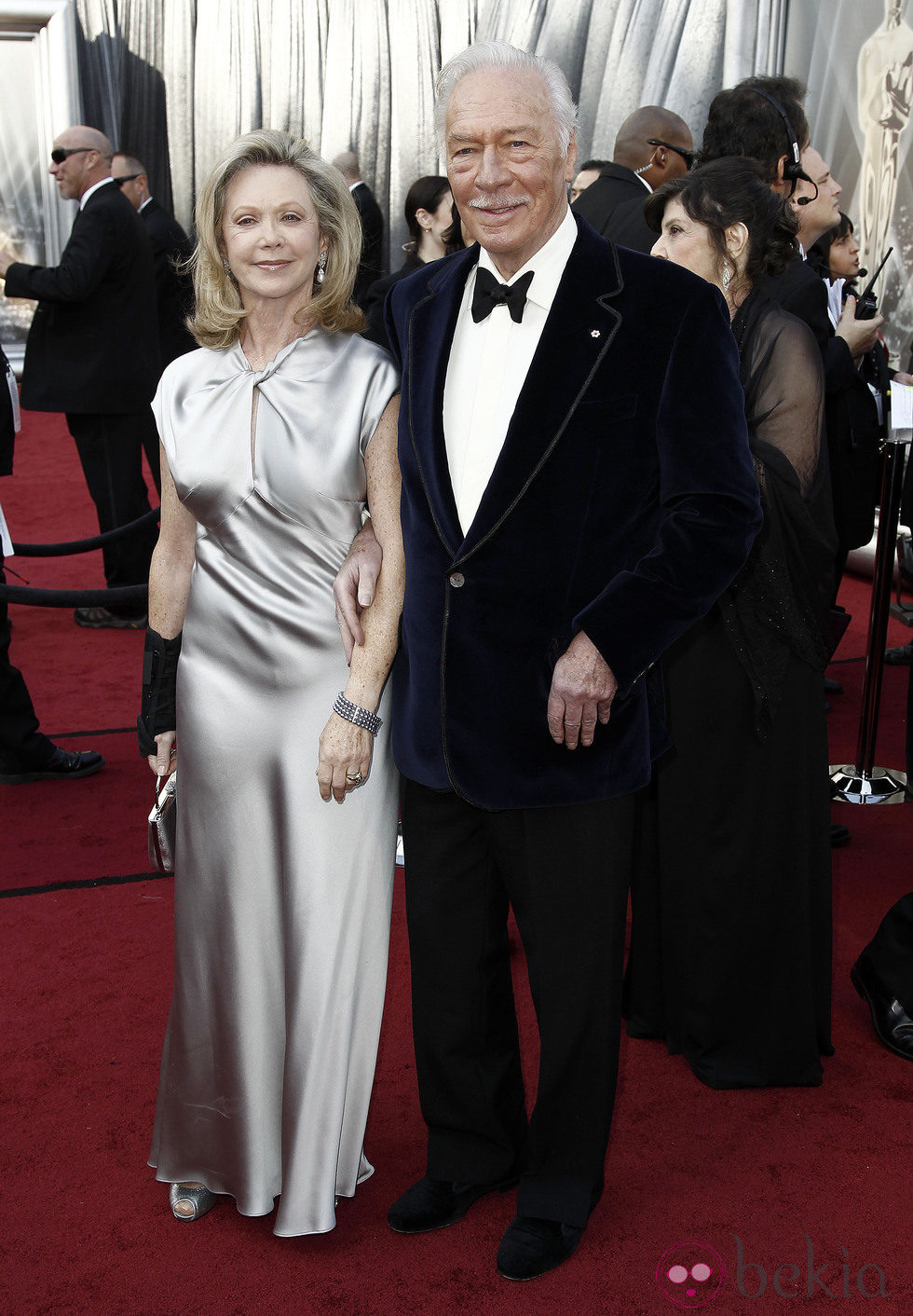 Christopher Plummer en la alfombra roja de los Oscar 2012