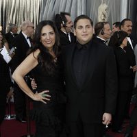 Jonah Hill en la alfombra roja de los Oscar 2012 con su madre