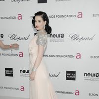 Dita Von Teese en la fiesta de Elton John tras los Oscar 2012