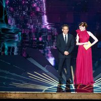 Ben Stiller y Emma Stone en la ceremonia de los Oscar 2012