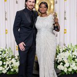 Christian Bale y Octavia Spencer en los Oscars 2012