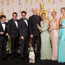 El equipo de 'The Artist' en los Oscars 2012