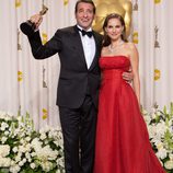 Jean Dujardin y Natalie Portman en los Oscars 2012