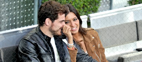 Sara Carbonero e Iker Casillas en un partido de tenis