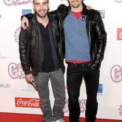 David Carrillo y Adrián Lastra en el estreno de 'Grease'