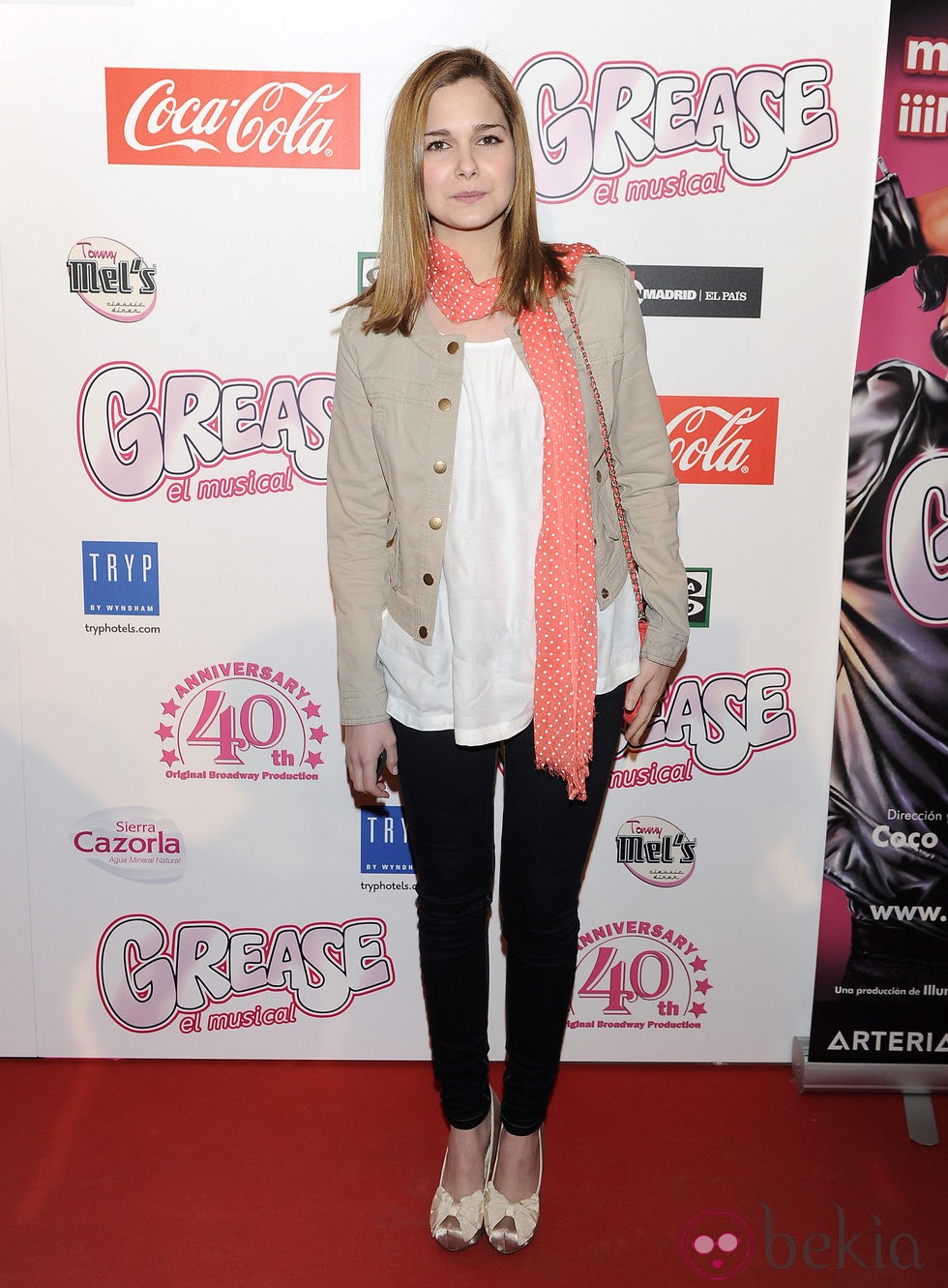 Natalia Sánchez en el estreno de 'Grease'