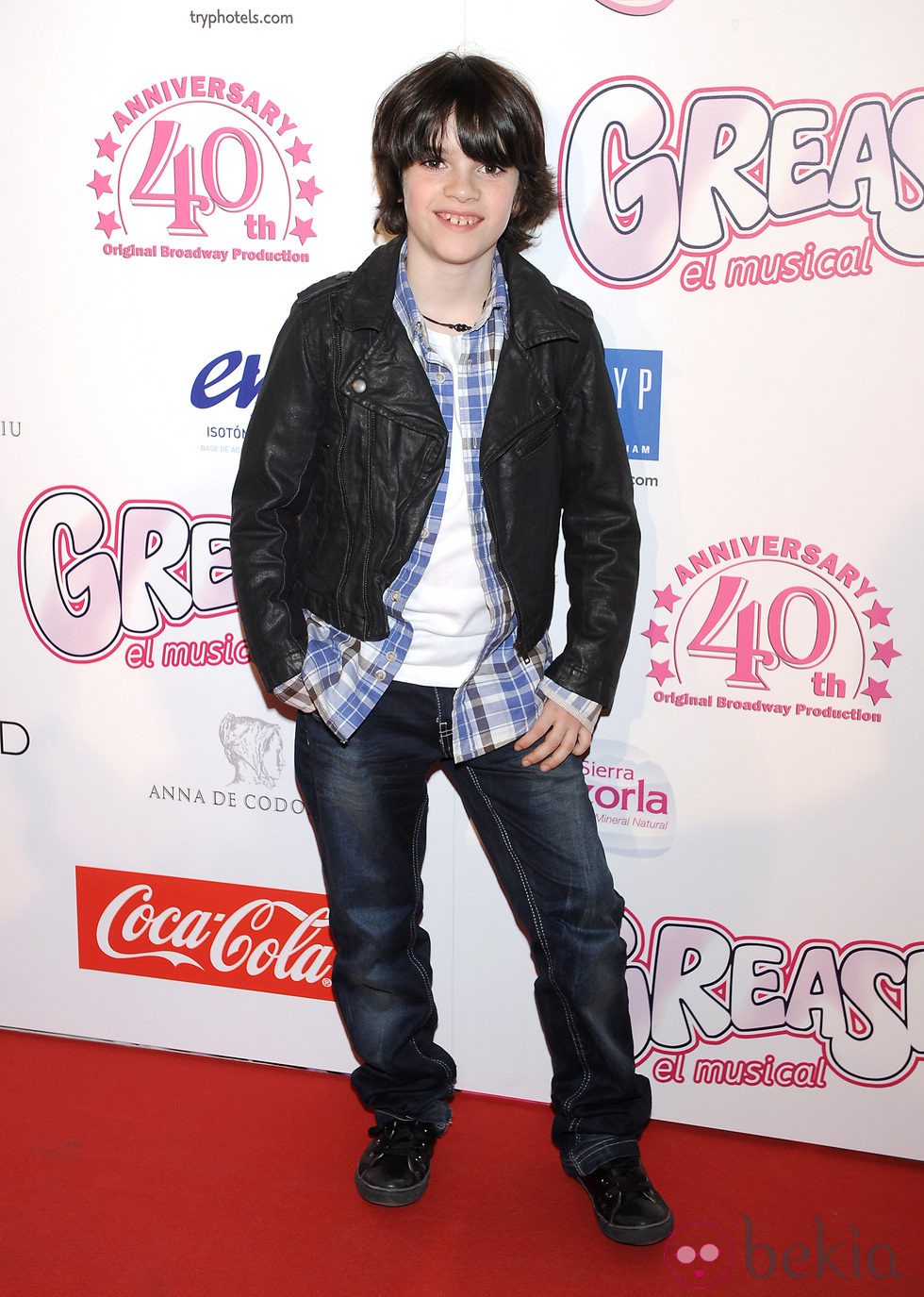 Daniel Avilés en el estreno de 'Grease'