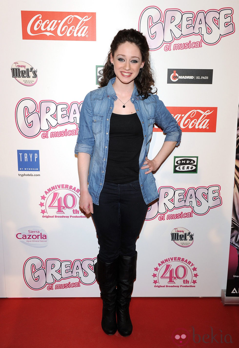 Elena Rivera en el estreno de 'Grease'