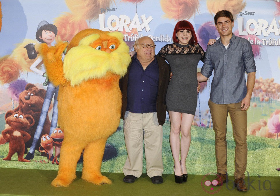 Angy, Zac Efron y Danny DeVito presentan 'The Lorax'