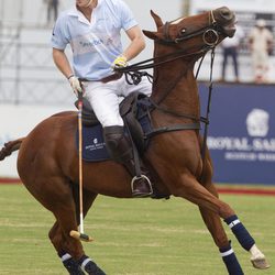 El Príncipe Harry disputa un partido de polo en Brasil