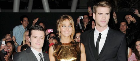 Josh Hutcherson, Jennifer Lawrence y Liam Hemsworth estrenan 'Los juegos del hambre'