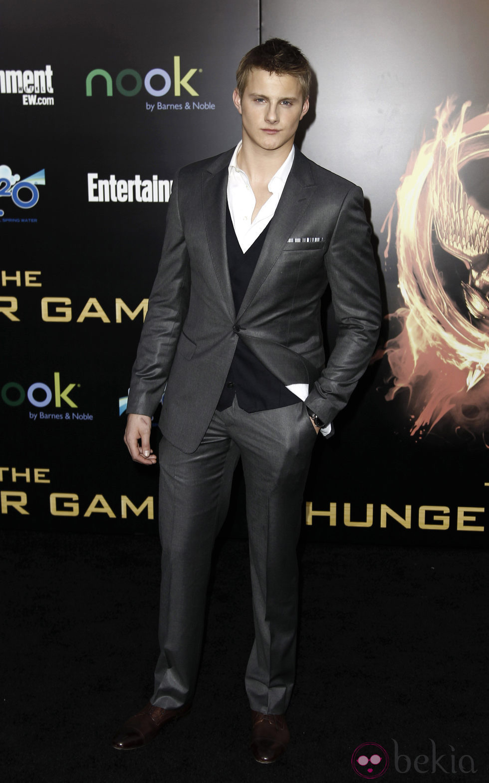 Alexander Ludwig en el estreno de 'Los juegos del hambre' en Los Ángeles