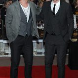 Los hermanos Chris y Liam Hemsworth en el estreno de 'Los juegos del hambre' en Londres