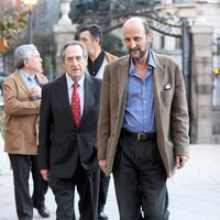 José Miguel Fernández Sastrón en el funeral de María Rosa Soutullo