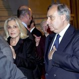 Beatriz de Orleans y Fernando Martínez de Irujo en el funeral de Ana Medina