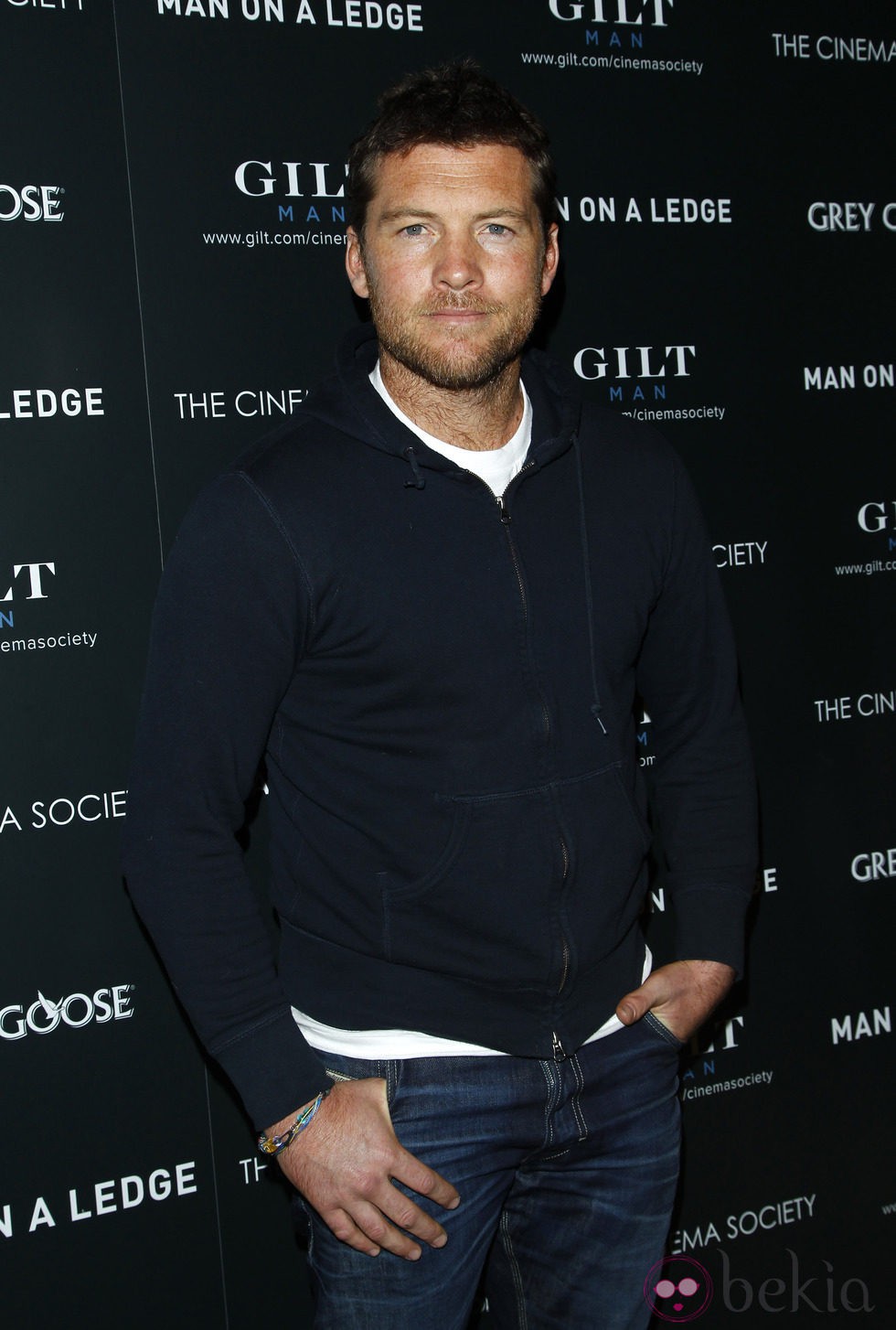 Sam Worthington en la presentación de 'Al borde del abismo'