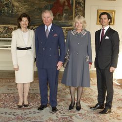 Silvia de Suecia, Carlos de Inglaterra, la Duquesa de Cornualles y Carlos Felipe de Suecia