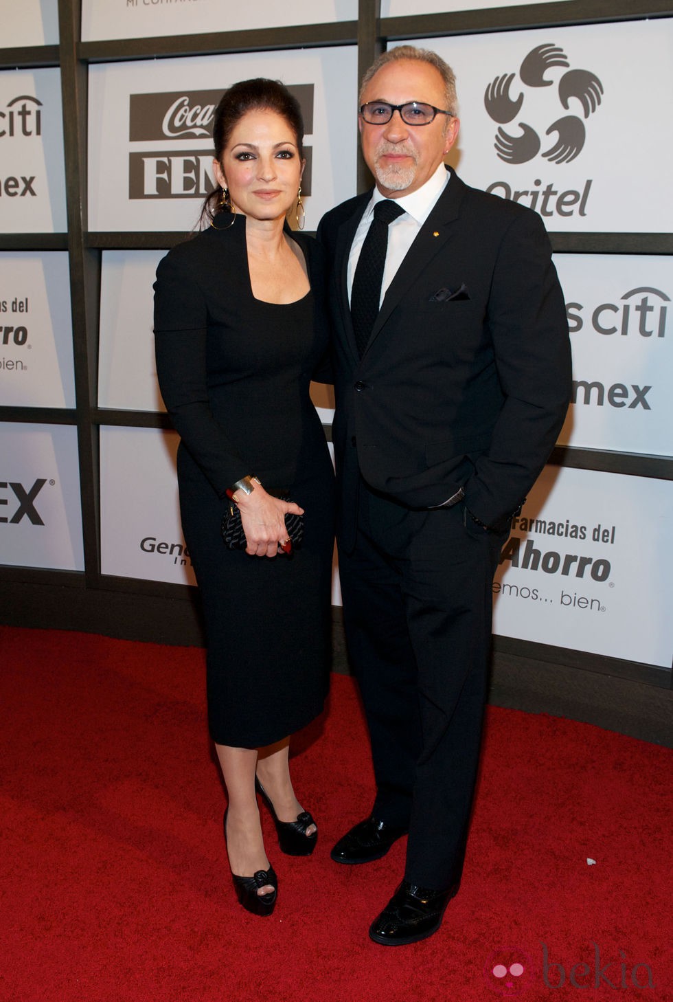 Emilio y Gloria Estefan en la gala benéfica Teletones