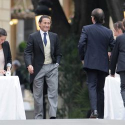 Álvaro Fuster a su llegada a su boda con Beatriz Mira