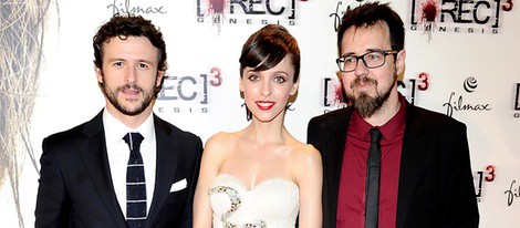 Diego Martín, Leticia Dolera y Paco Plaza en el estreno de 'REC 3: Génesis'