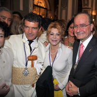 Antonio Banderas y la Baronesa Thyssen en la Semana Santa de Málaga