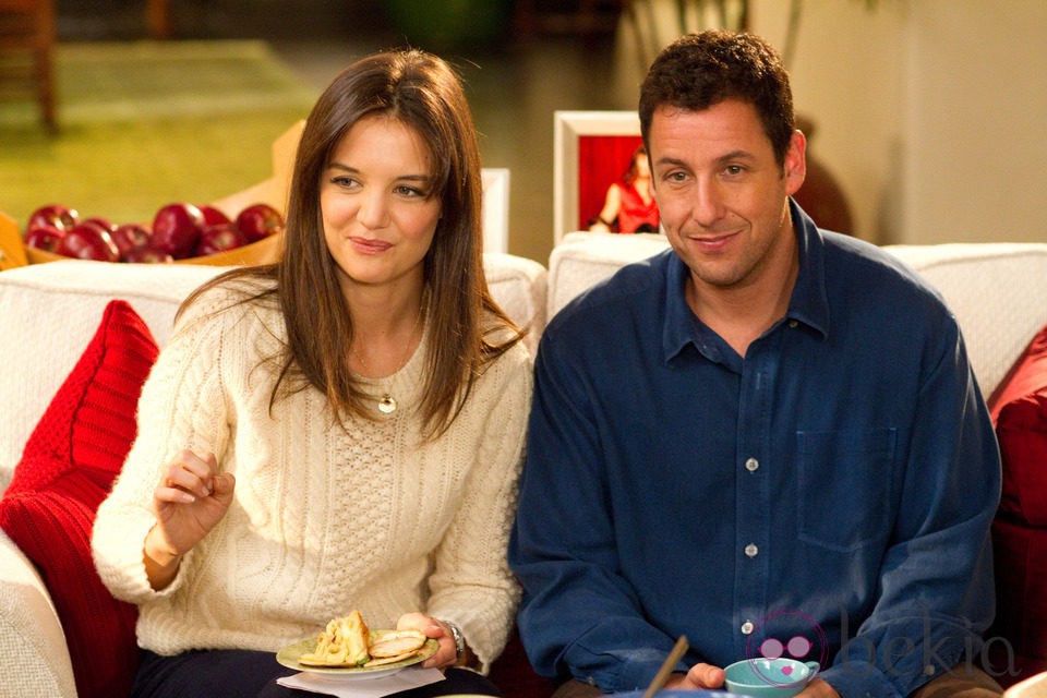 Katie Holmes y Adam Sandler en 'Jack y su gemela'