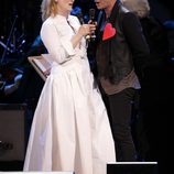 Meryl Streep y Sting cantando como protagonistas del Mago de OZ