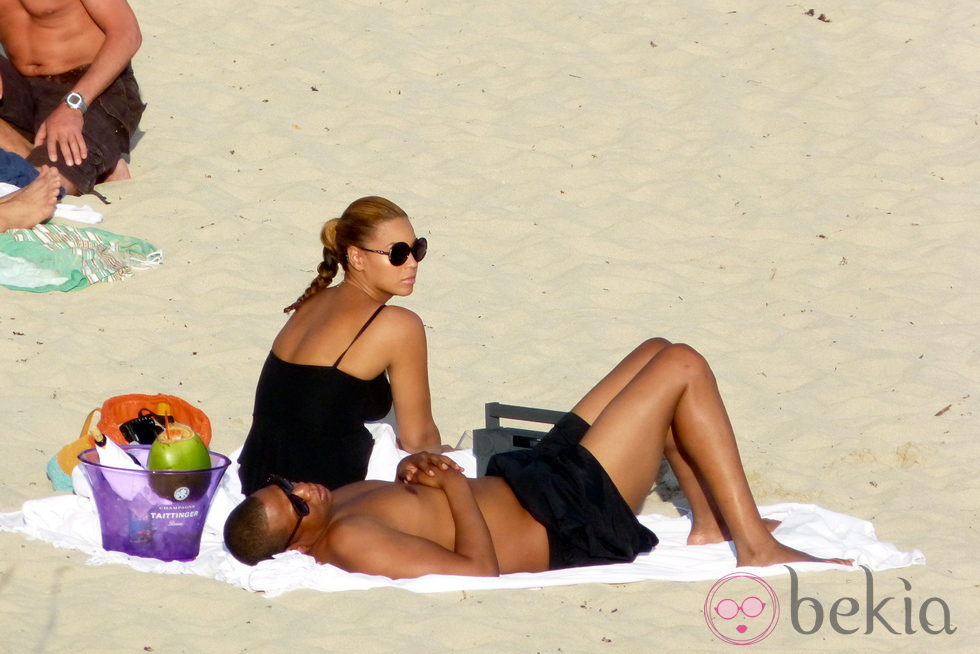 Beyoncé y Jay-Z en la playa de San Bartolomé tras convertirse en padres