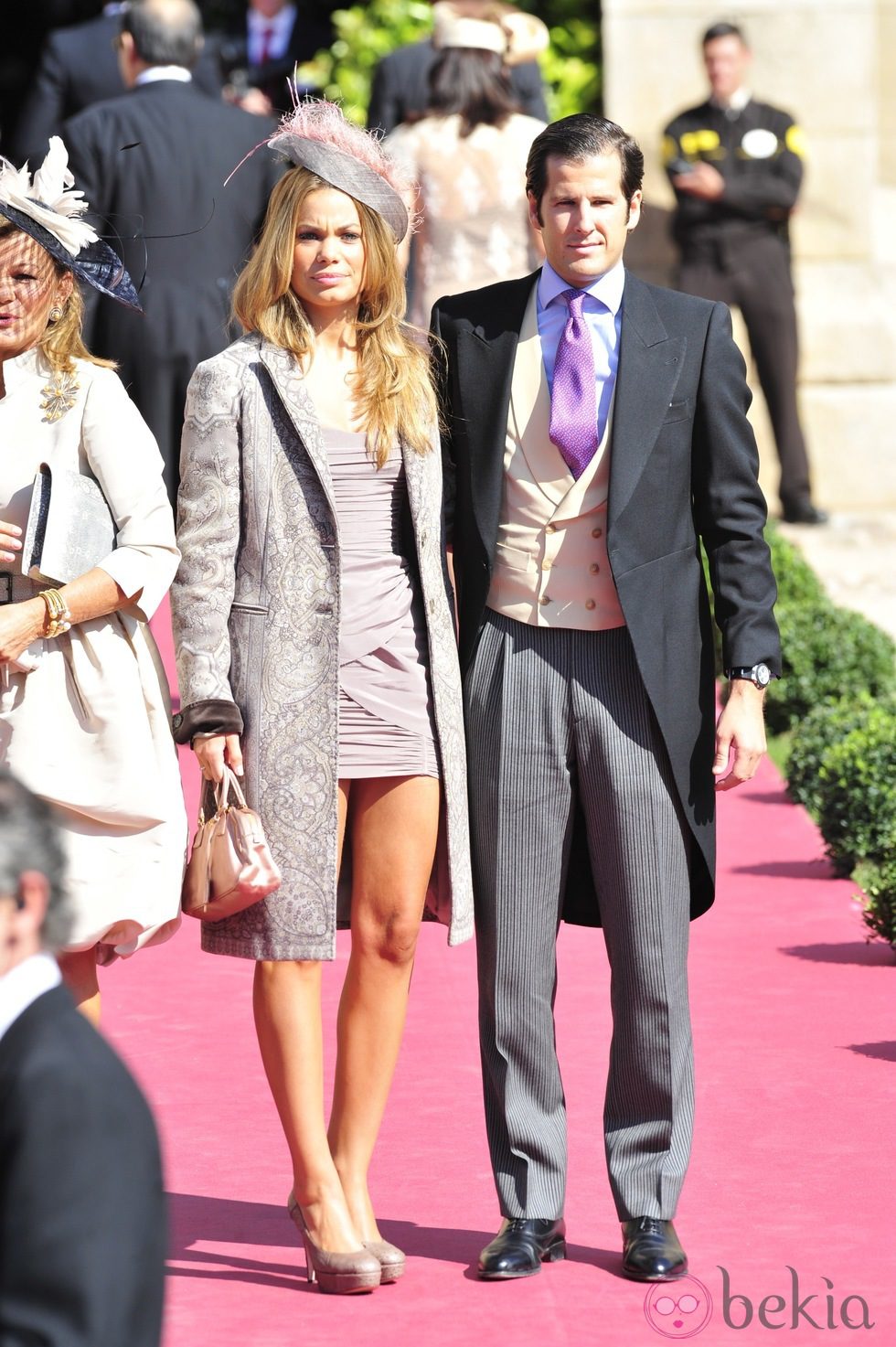 Carla Goyanes y Jorge Benguria en la boda de Rafael Medina y Laura Vecino