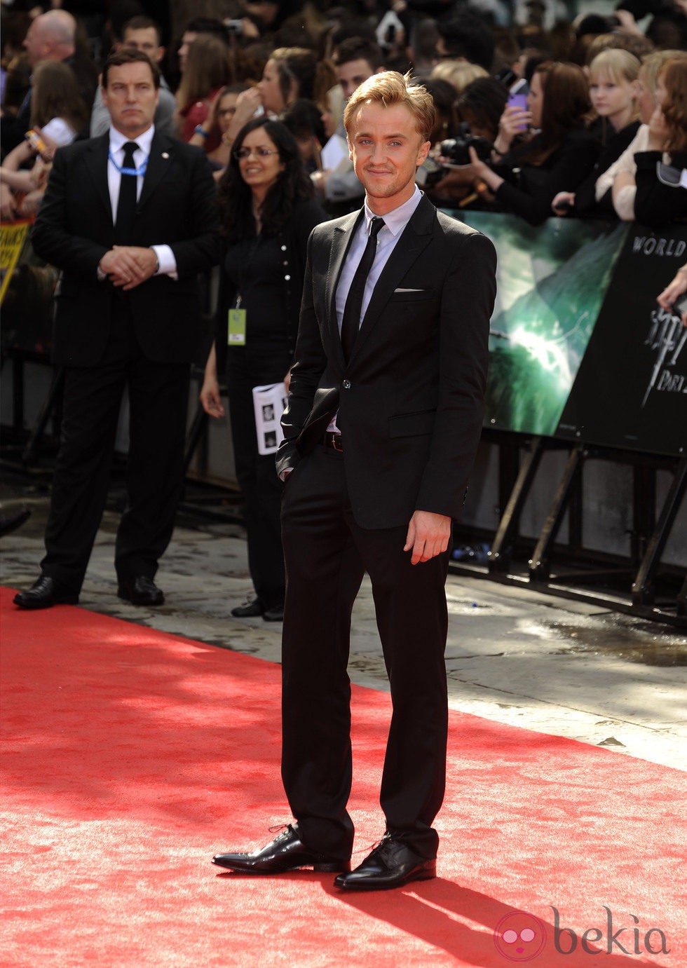 Tom Felton en el estreno de Harry Potter en Londres