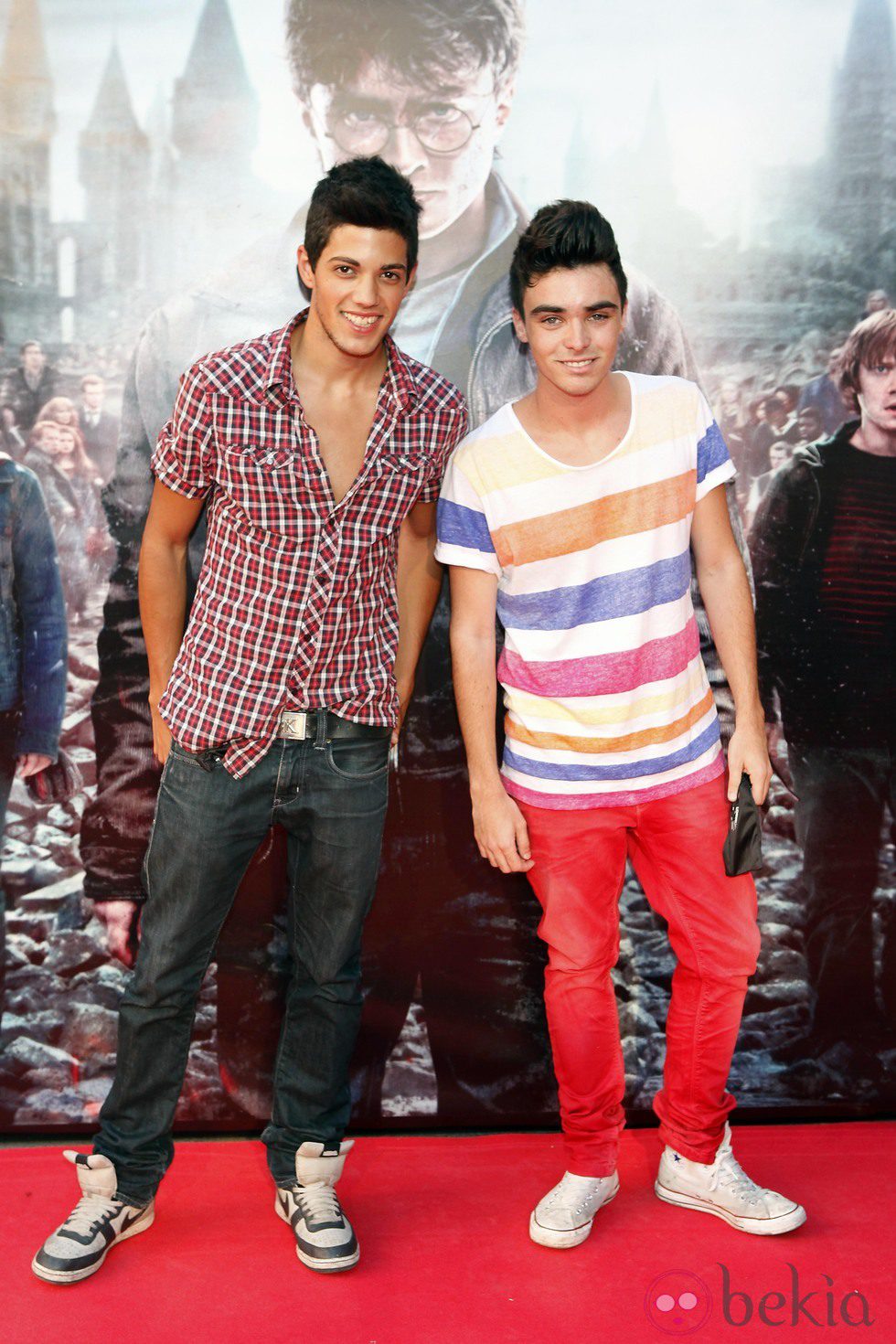 David de Auryn y Jefferson de OT en el preestreno de Harry Potter en Madrid