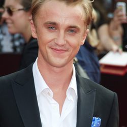 Tom Felton en la alfombra roja de Harry Potter en Nueva York