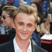 Tom Felton en la alfombra roja de Harry Potter en Nueva York