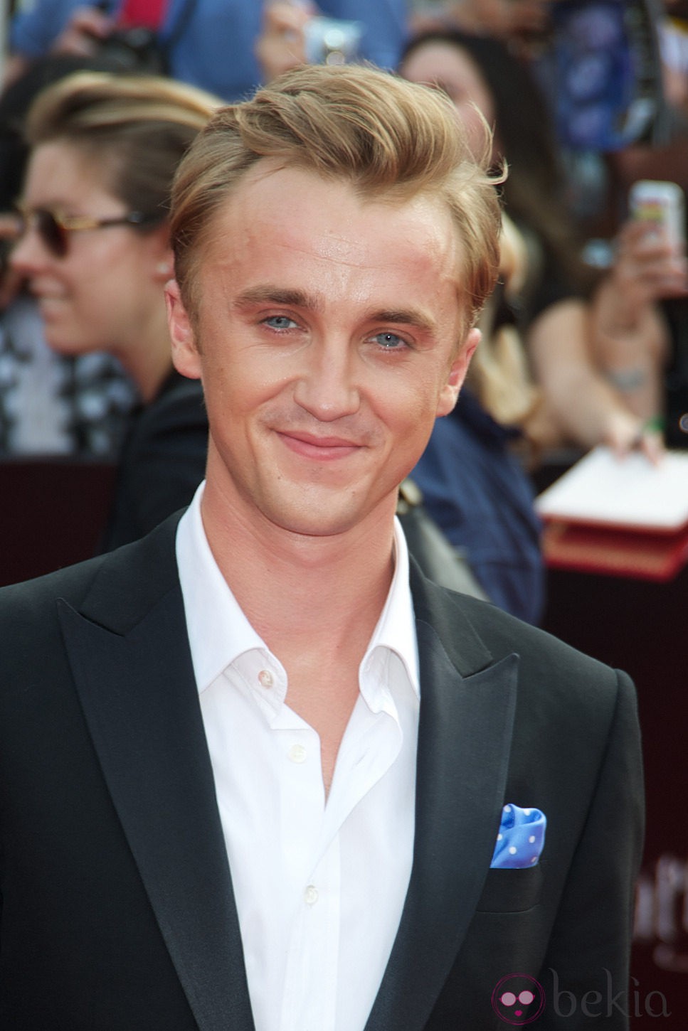 Tom Felton en la alfombra roja de Harry Potter en Nueva York